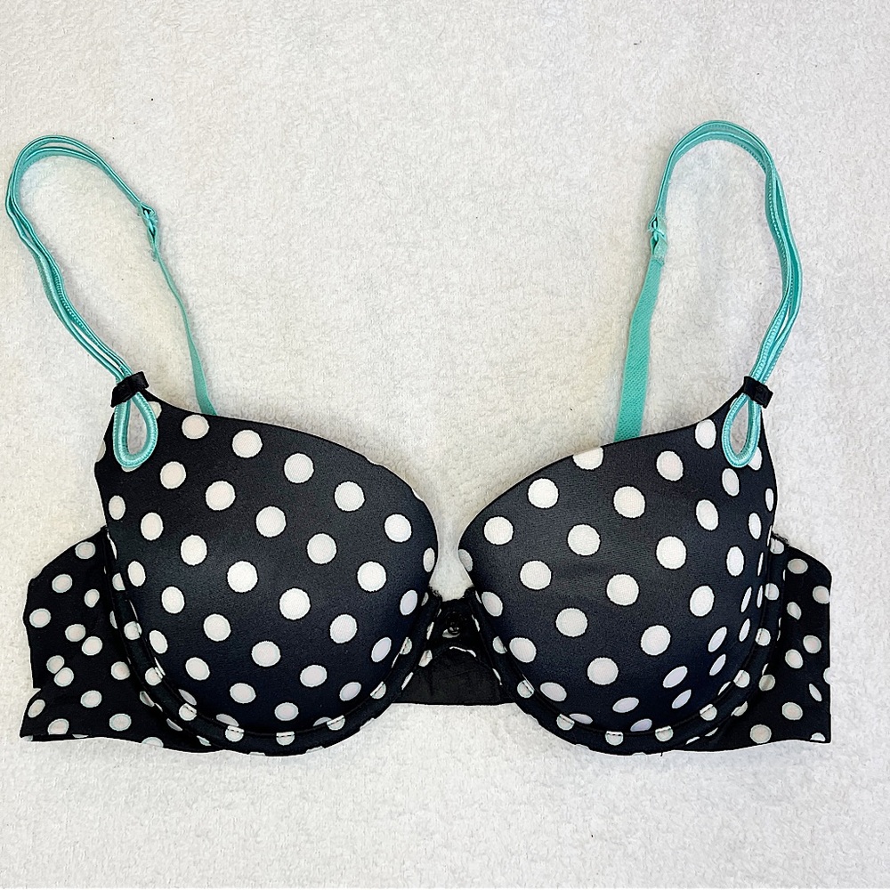 SOLD✖️Victoria’s Secret Sexy Little Things Push Up Bra Size 34C Polka Dot - Picture 1 of 10